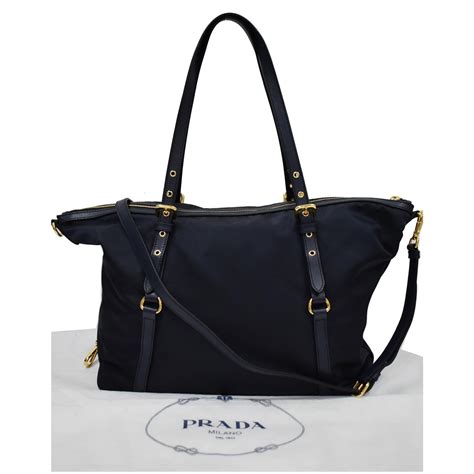 prada large tessuto shopper tote bag|prada nylon tote bag blue.